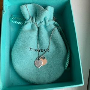 tiffany & co. mini double heart necklace